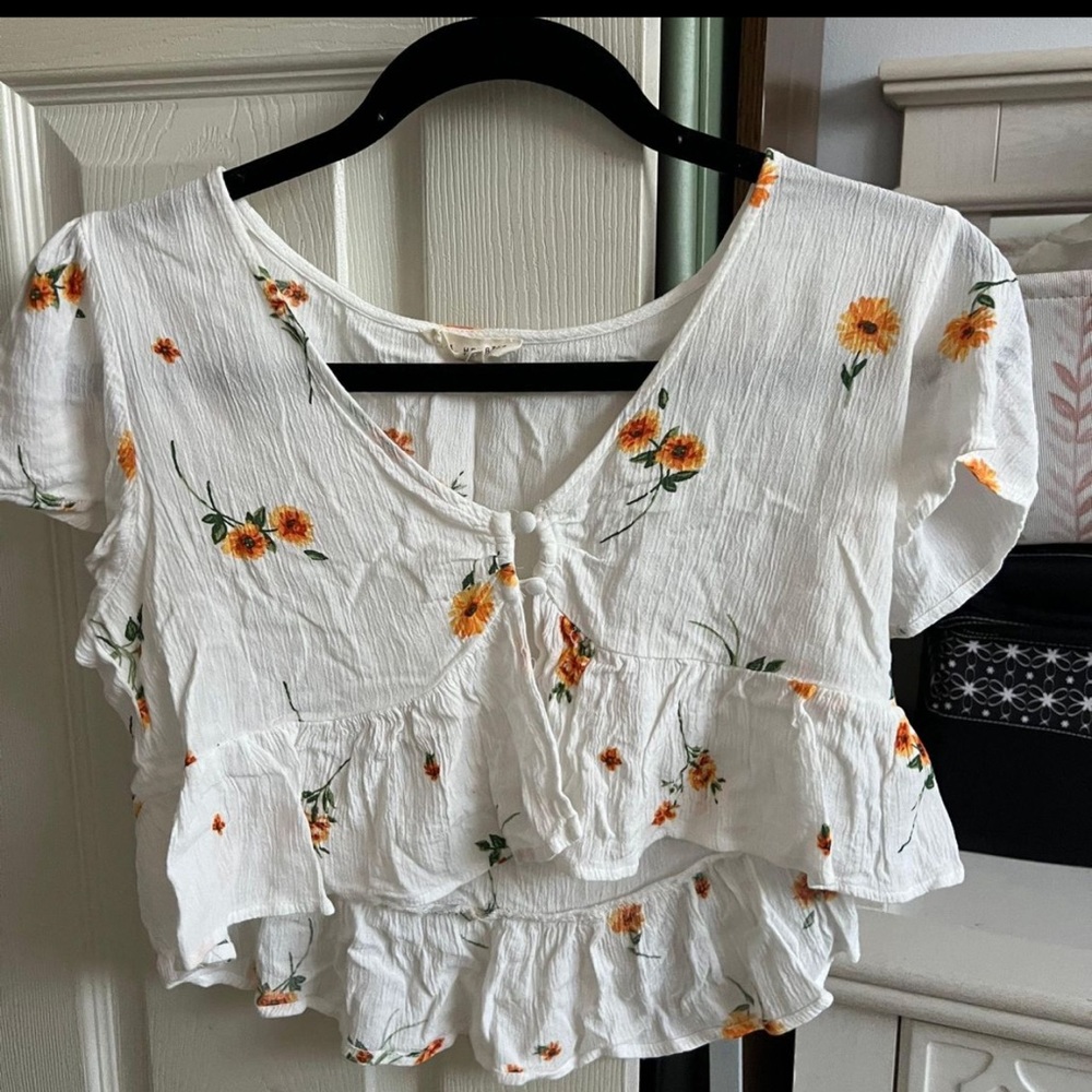 Pacsun floral crop top